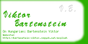 viktor bartenstein business card